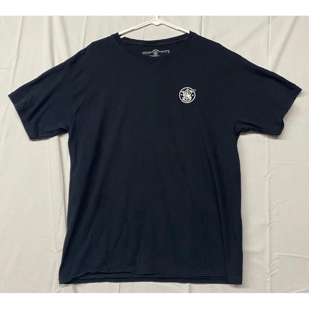 Smith & Wesson Stay United T-Shirt Mens Large Black American Flag Graphic Logo